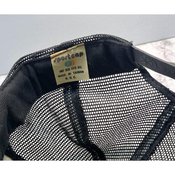 Vintage Pipeco Black Snapback Cap Trucker Hat Construction Irrigation Distressed - Picture 4 of 13